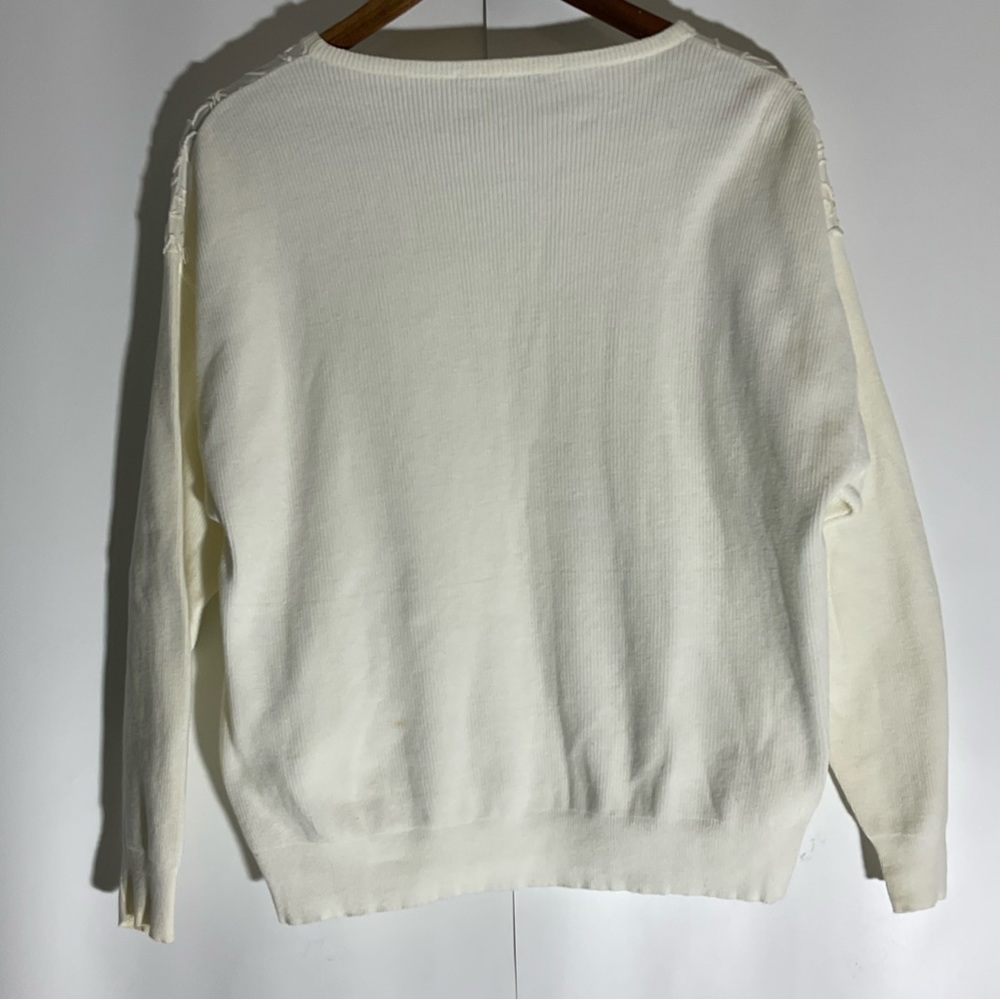 Lillie Rubin Hand Knitted in Italy Long Sleeve Round Neck Pretty Knit Design 44 - Picture 10 of 16